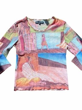 Aventure des Toiles Mesh Top Euro Y2K